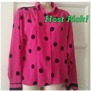 Vtg. Magenta Blouse-Host Pick